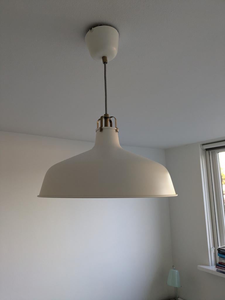 Witte metalen IKEA hanglamp, Ophalen, Scandinavisch, Zo goed als nieuw, Metaal
