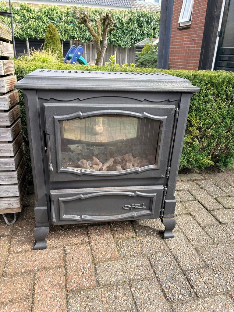 Efel Toledo Gashaard Gietijzer T.E.A.B. - Vrijstaande Haard, Ophalen, Gebruikt, Vrijstaande haard, Gashaard