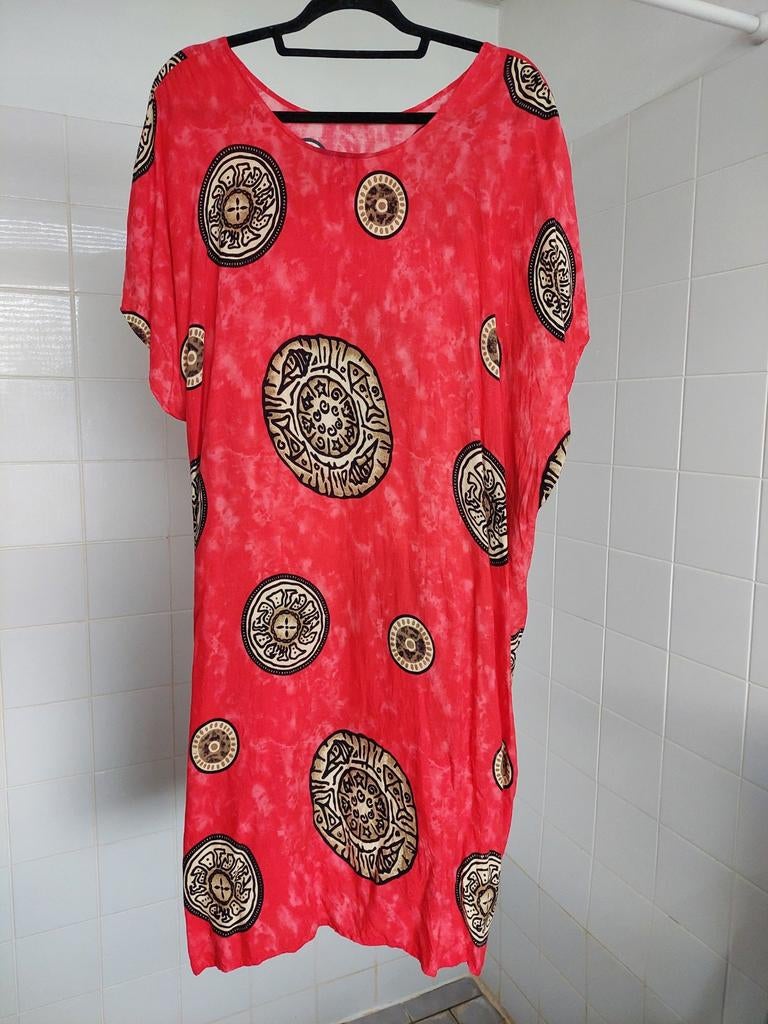 Nieuwe Afrikaanse Jurk - Rood, Zwart, Goud, Kleding | Dames, Jurken, Nieuw, Ophalen of Verzenden, Knielengte, Rood
