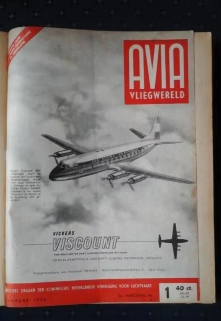 Tijdschrift Avia vliegwereld complete jaargang 1956 ingebond, Ophalen, Zo goed als nieuw, Boek of Tijdschrift