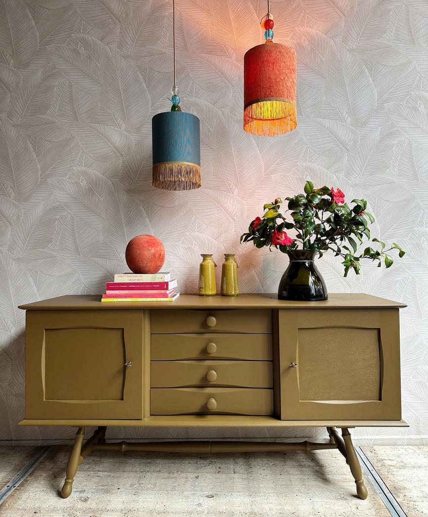 Vintage tvmeubel / dressoir in LAB Paint kleur Onyx Bronzed, Ophalen, -, -, 50 tot 100 cm