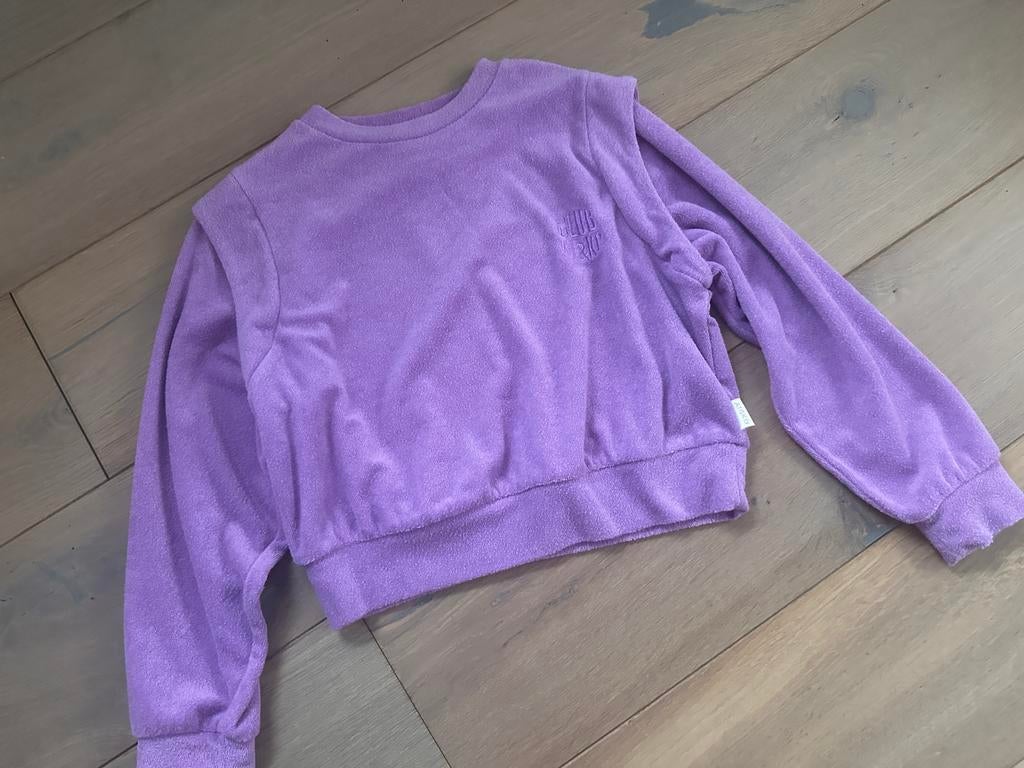 Ai & Ko paarse badstof sweater maat 128, Meisje, Trui of Vest, Ophalen of Verzenden, Zo goed als nieuw