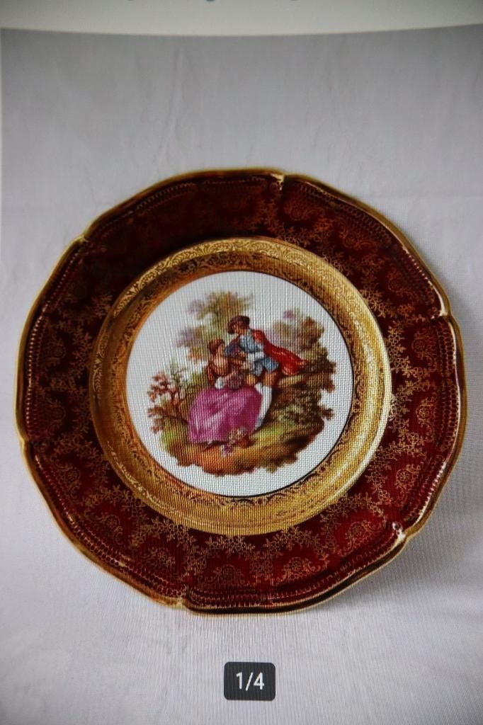 Vintage Limoges Fragonard porseleinen bord 1940, Ophalen of Verzenden