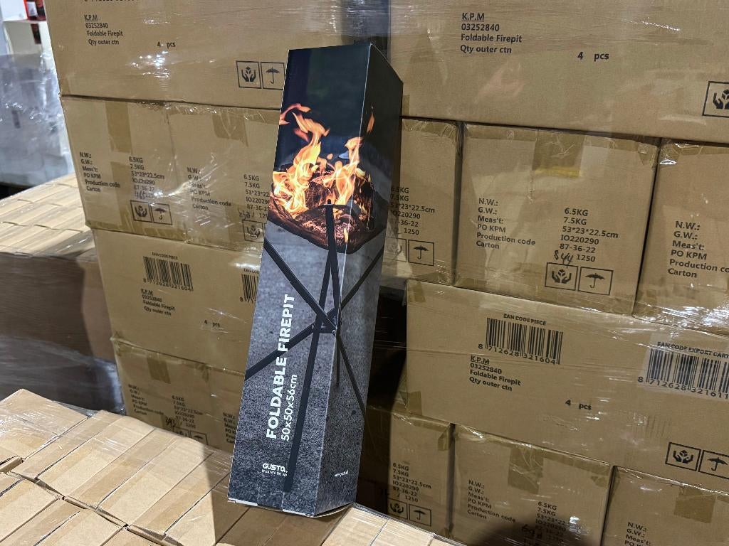 Partij 196x Camping Vuurkorven Opvouwbaar, Caravans en Kamperen, Ophalen of Verzenden, Nieuw, Overige