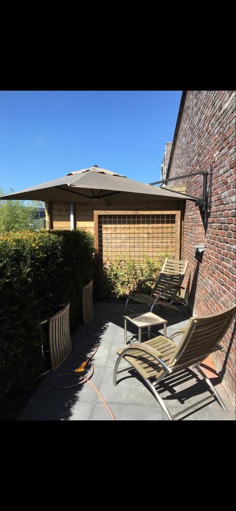 Zwenkbare inklapbare parasol muurparasol, Ophalen, Muurparasol, Gebruikt, Kantelbaar