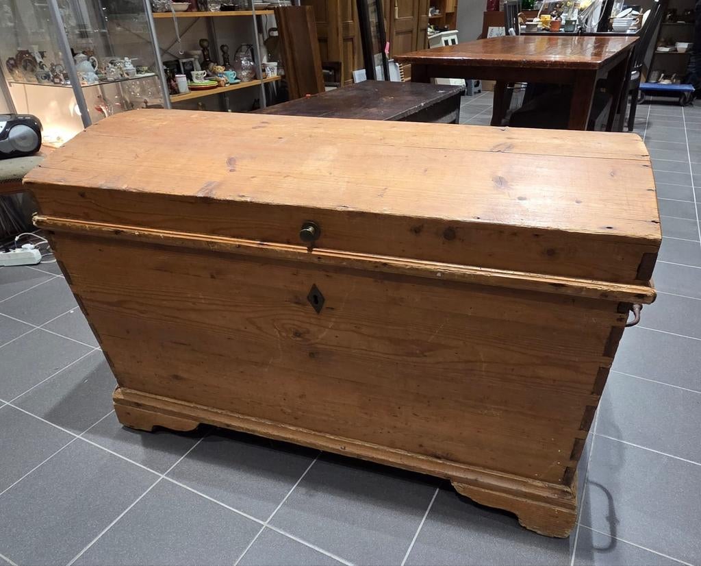 Grote antieke  dekenkist, Ophalen, Gebruikt, 50 tot 100 cm, 50 tot 75 cm