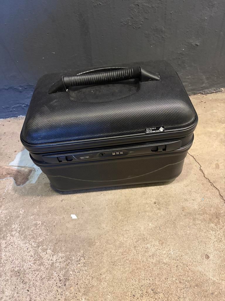 Zwarte Hardcase Beautycase met Cijferslot, Sieraden, Tassen en Uiterlijk, Beautycases, Zwart, Ophalen of Verzenden, Zo goed als nieuw