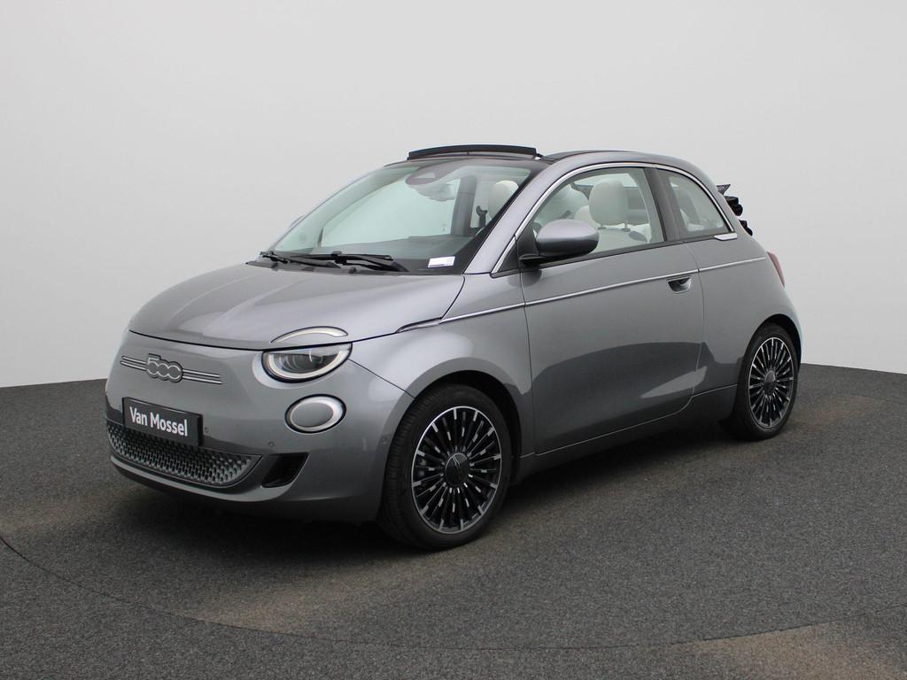 Fiat 500C 500e 42 kWh La Prima |BTW |AUTOMAAT |Electrische C, Stof, Gebruikt, 118 pk, Cabriolet