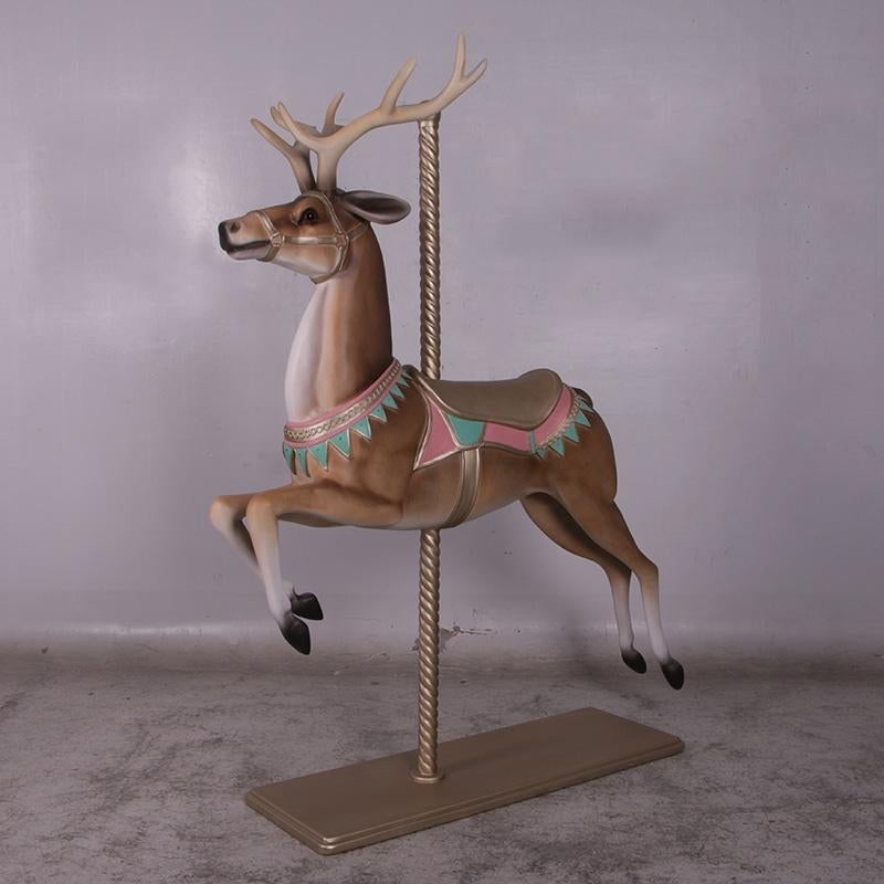Christmas Carousel Rendier hoogte 182.9 cm - kerstmis, Ophalen, HorecaBeelden, Nieuw, HorecaBeelden