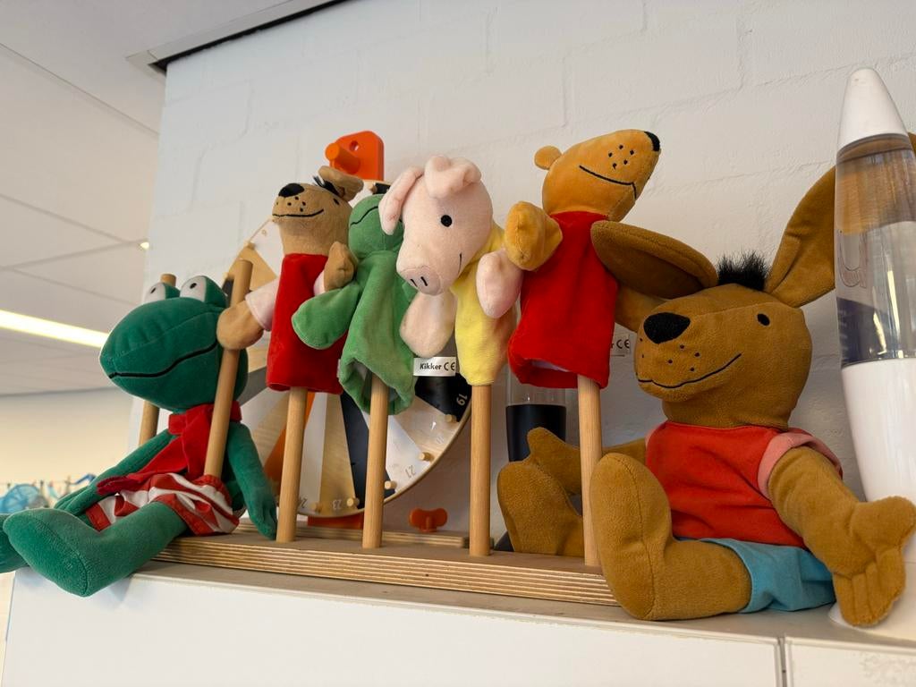 Handpoppen en knuffels van Kikker en zijn vriendjes, Ophalen of Verzenden, Gebruikt, Kikker