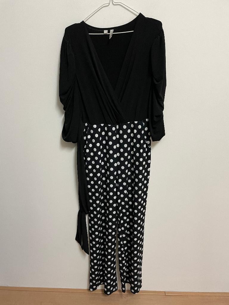 Jump11 - Zwart-witte polkadot Bodyflirt jumpsuit mt 40-42, Ophalen of Verzenden, Zo goed als nieuw, Maat 38/40 (M), Zwart