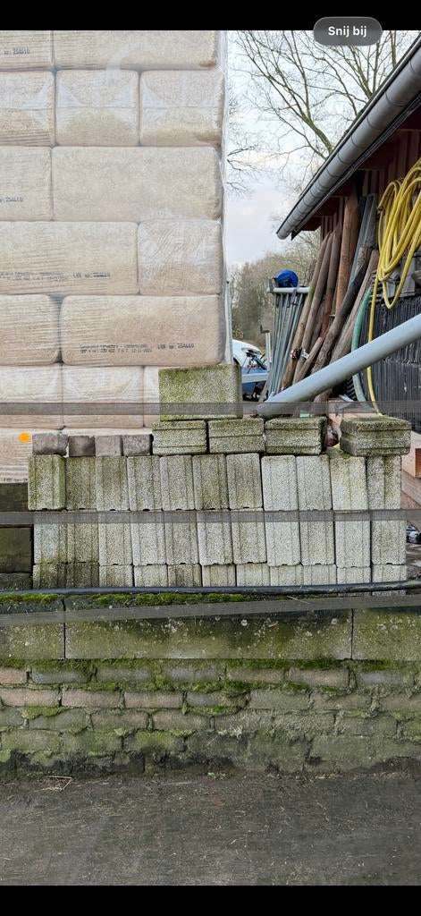 37 metsel stenen 30x20x12 cm, Tuin en Terras, Tegels en Klinkers, Ophalen, Gebruikt, Klinkers, Minder dan 5 m²