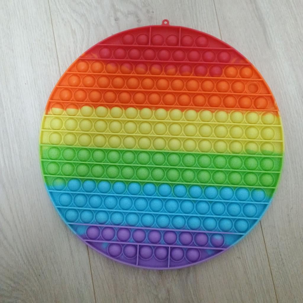 Grote Regenboog Pop-It Fidget Toy - Rond, Kinderen en Baby's, Speelgoed | Overig, Zo goed als nieuw, Jongen of Meisje, Ophalen of Verzenden