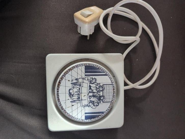 Elektrische kookplaat met Delfts blauw motief, Ophalen of Verzenden, Gebruikt