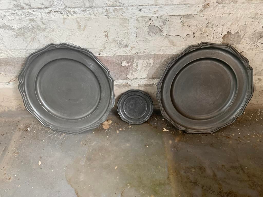 Tinnen bordjes, Antiek en Kunst, Antiek | Tin, Ophalen