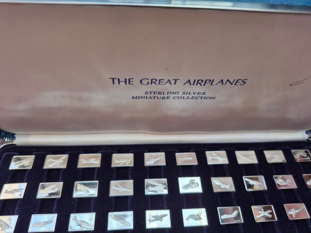 Franklin Mint 'The Great Airplanes' Sterling Zilver, Postzegels en Munten, Ophalen of Verzenden, Zilver