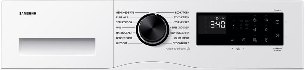 Samsung warmtepompdroger DV90DG52A0AE - Wit, Evert van de Beekstraat 310 1118 CX Schiphol, Minder dan 85 cm, 8 tot 10 kg, Refurbished