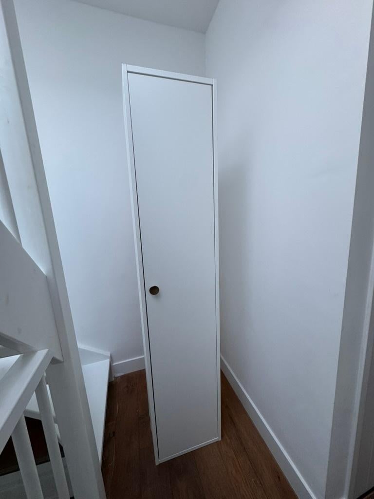 HAVBÄCK High cabinet with door, white, 40x35x195 cm, Ophalen, Minder dan 50 cm, Met deur(en), Zo goed als nieuw