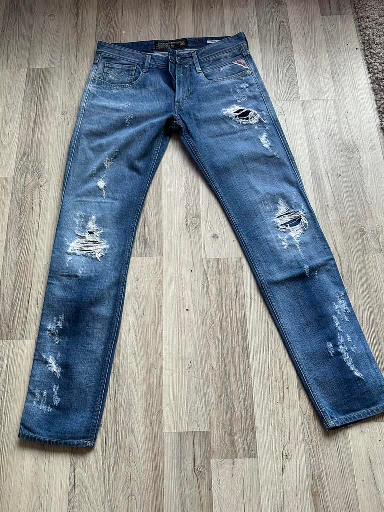 Replay Anbass Jeans 32/34, Ophalen of Verzenden, Zo goed als nieuw, Blauw, W32 (confectie 46) of kleiner