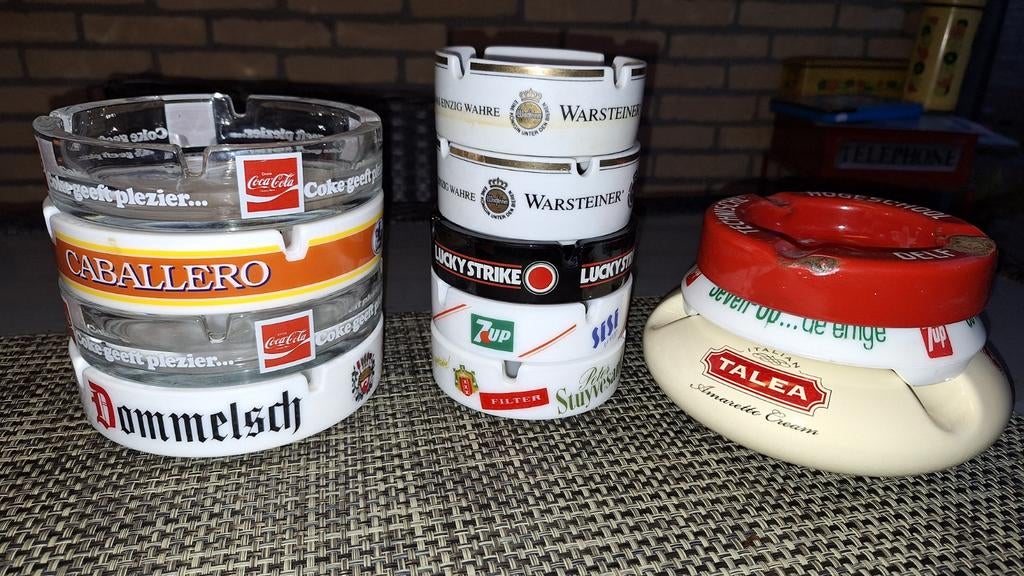 Vintage reclame asbakken asbak Cabellero 7up bier mancave, Ophalen of Verzenden, Zo goed als nieuw, Overige typen, Overige merken