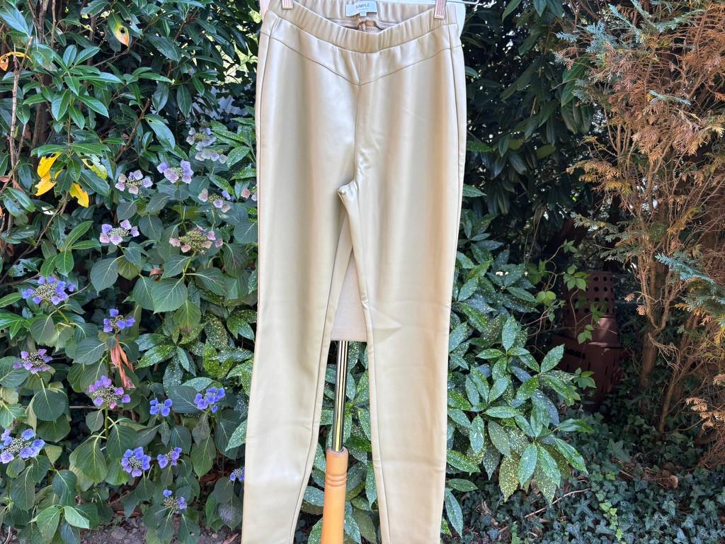 Nieuwe Simple Broek - Slate Green - Maat L - Vegan Leather, Simple, Simple, Simple, Maat 42/44 (L)