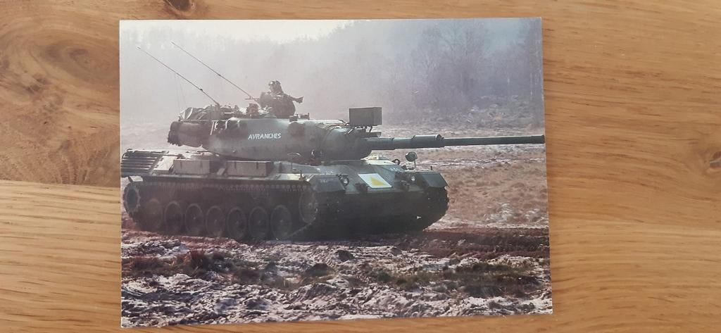 Leopart Tank Koninklijke Landmacht kaart, Verzamelen, Militaria | Algemeen, Ophalen of Verzenden, Landmacht, Nederland, Foto of Poster