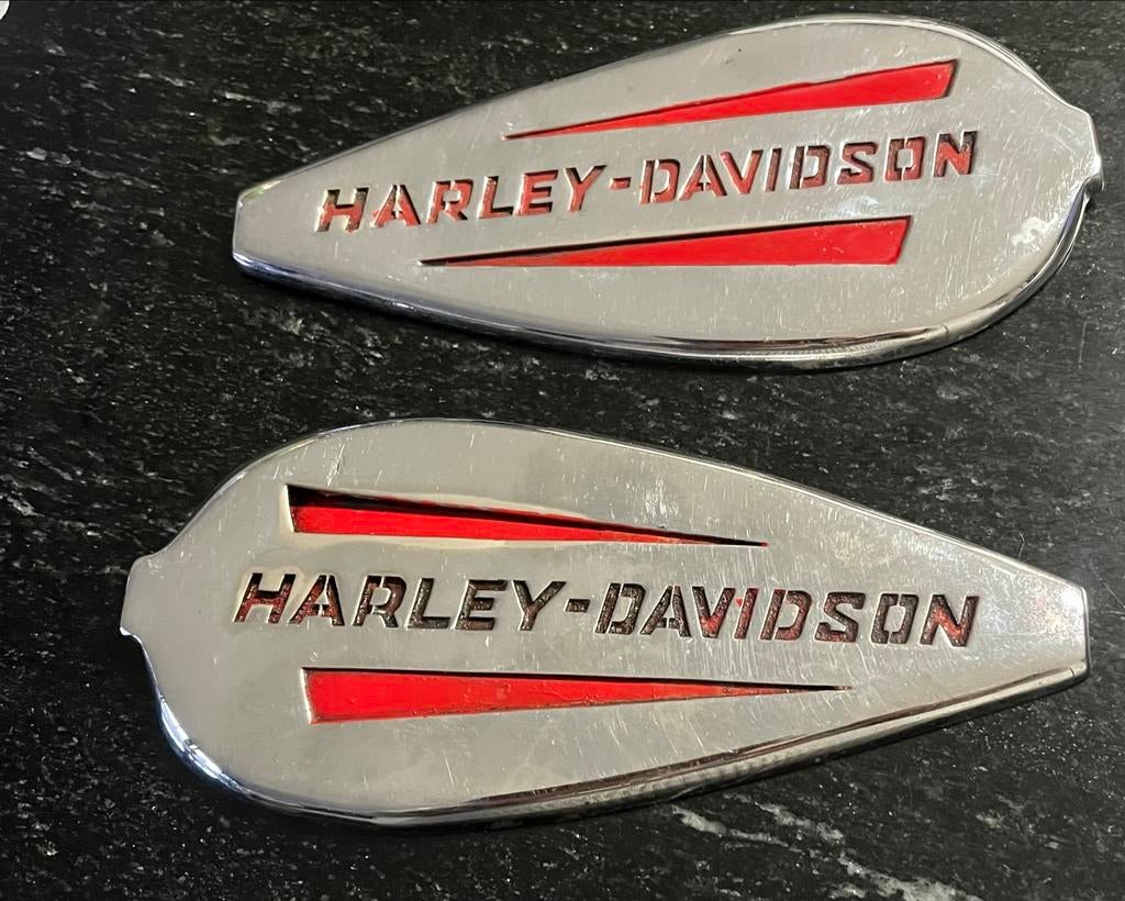 Harley Davidson knucklehead tankemblemen, Ophalen of Verzenden, Gebruikt