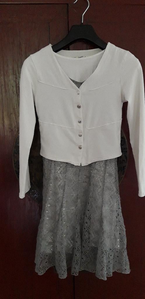 Heel mooie jurk shirt en vest Carbone 152, Meisje, Carbone, Ophalen of Verzenden, Zo goed als nieuw