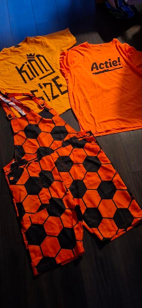 Holland Heroes, oranje voetbal tuinbroek XL, 2 shirts XXL, Kleding, Holland Heroes, Maat 56/58 (XL), Nieuw