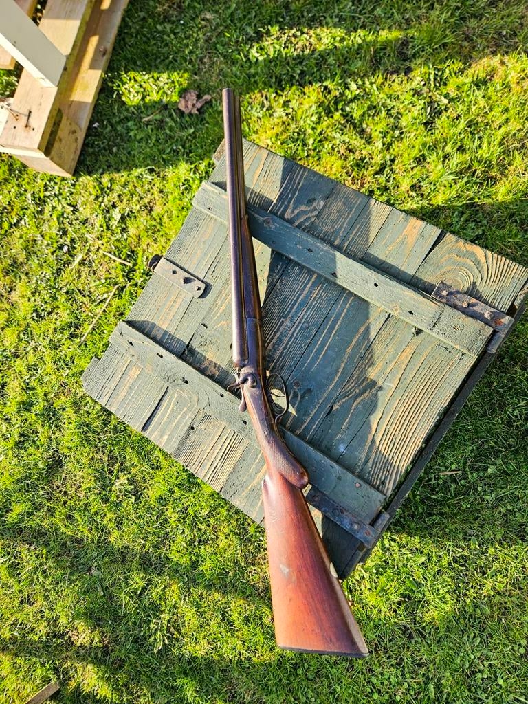 Antiek brits caliber 12 coachgun jachtgeweer geweer, Ophalen of Verzenden