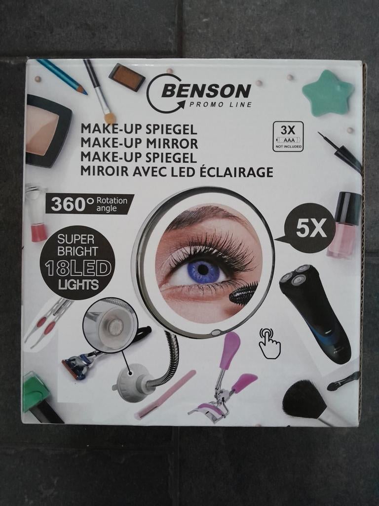 Make up spiegel ~ vergroot met lamp draaibaar ~ nieuw, Sieraden, Tassen en Uiterlijk, Uiterlijk | Cosmetica en Make-up, Gehele gezicht