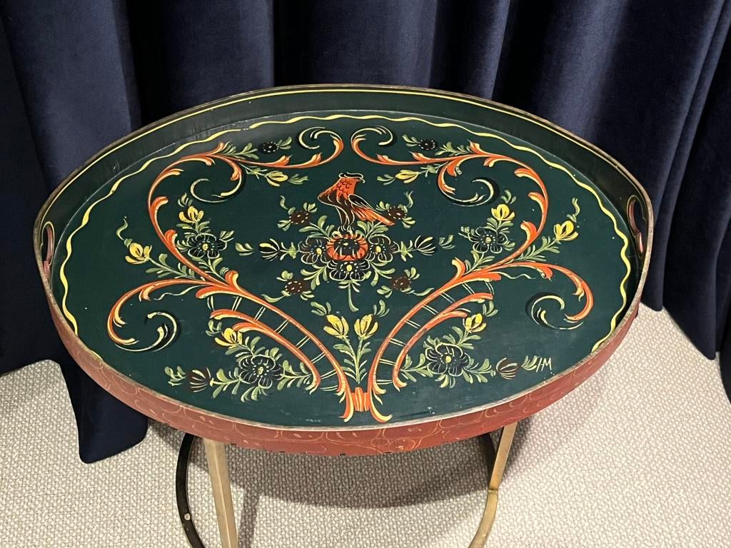 Prachtig Authentiek Hindelooper Dienblad - Gesigneerd HM, Ophalen of Verzenden, Gebruikt