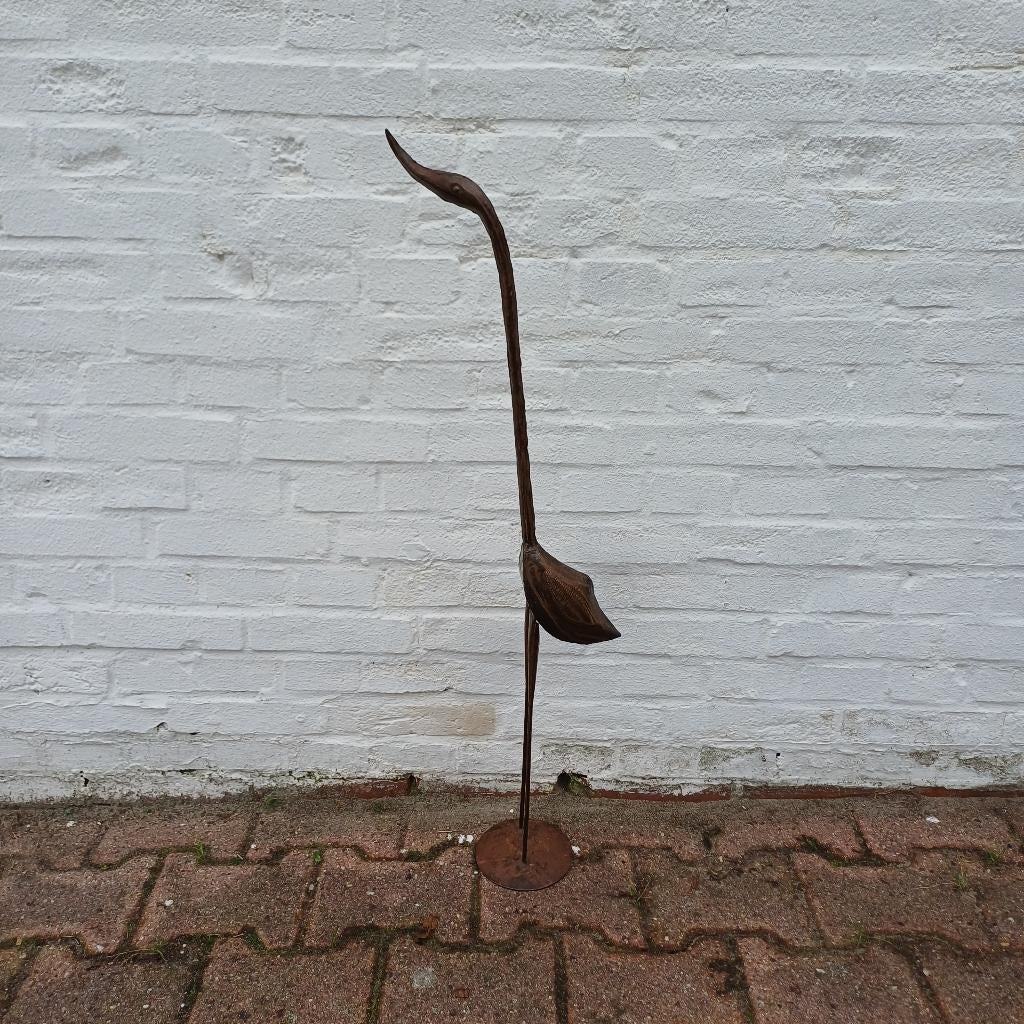 Decoratieve kraanvogel 86 cm, Ophalen of Verzenden, Gebruikt, Dier