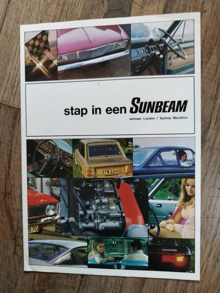 Sunbeam brochure 1969 - Stap in een Sunbeam, Ophalen of Verzenden, Zo goed als nieuw, Sunbeam