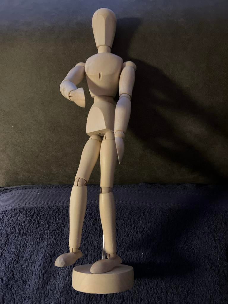 Houten paspop 33cm, Ophalen of Verzenden, Gebruikt, Overige typen