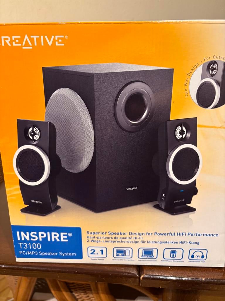 Pc/mp3 speaker systeem Inspire, Computers en Software, Pc speakers, Ophalen of Verzenden, Nieuw