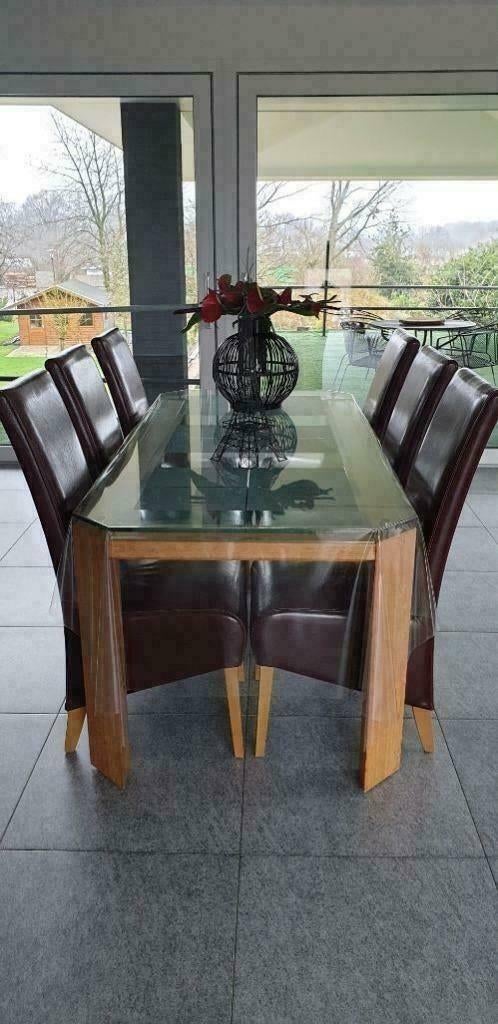 Exclusieve set tafels 3 stuks (als nieuw), Huis en Inrichting, Tafels | Salontafels, Ophalen, Glas, 200 cm of meer, 50 tot 100 cm