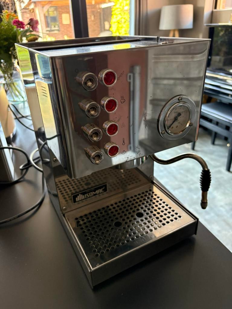 Isomac espresso koffie machine, Ophalen, Afneembaar waterreservoir, Espresso apparaat, Gemalen koffie