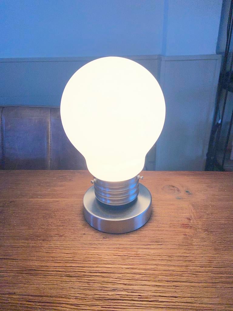 Vintage pop art bulb lamp, Ophalen, Zo goed als nieuw, Metaal, Minder dan 50 cm