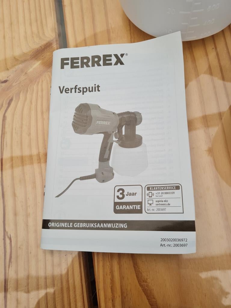 Ferrex verfspuit, Ophalen, Gebruikt