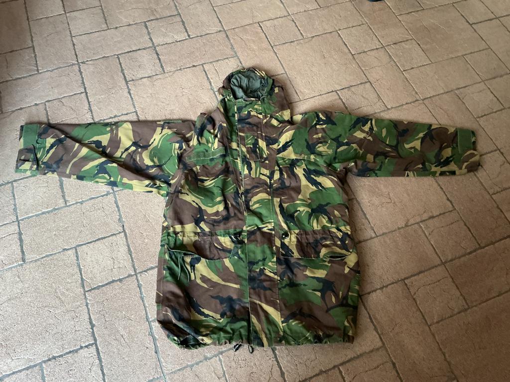Seyntex legerjas militair parka regen jas maat L, Ophalen, Gedragen, Zwart