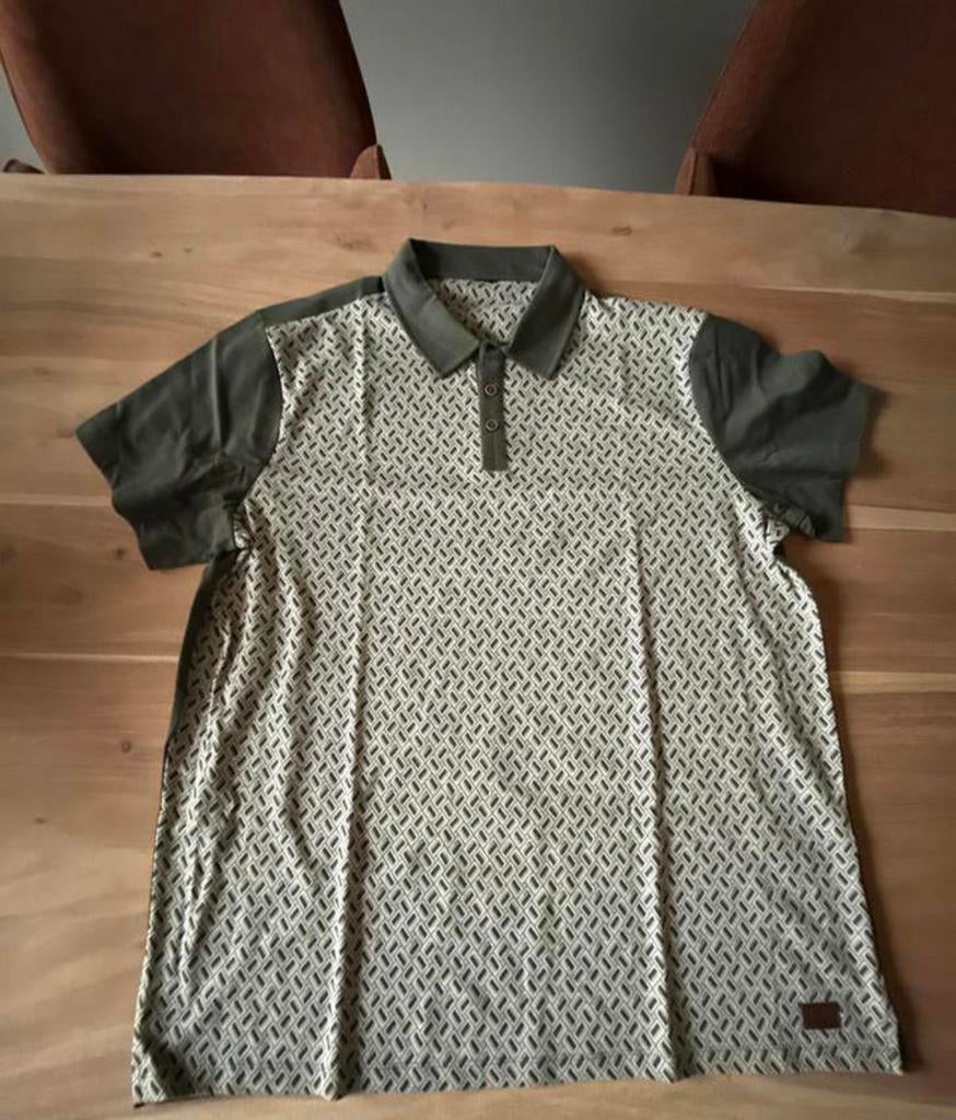 Twinlife Polo Shirt met Patroon en Korte Mouwen, Kleding | Heren, Polo's, Ophalen of Verzenden, Gedragen, Overige maten, Groen