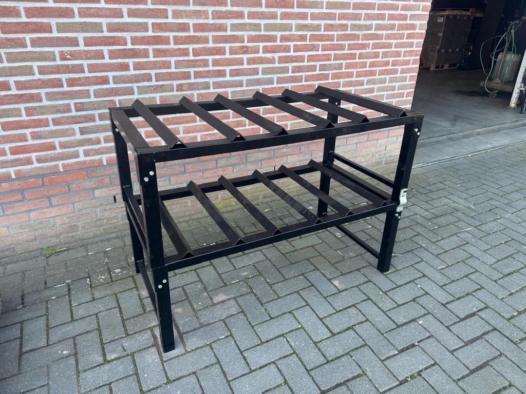 Vatenstelling Stevig rek voor 60 liter olievaten - 2 lagen, Ophalen, ., ., .