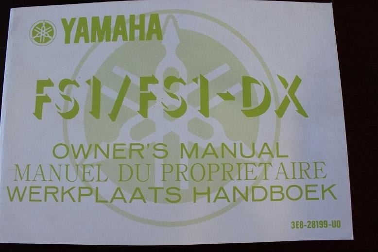 Yamaha FS1 FS1-DX 1979 bromfiets instructie boekje  manual, Ophalen of Verzenden, Zo goed als nieuw