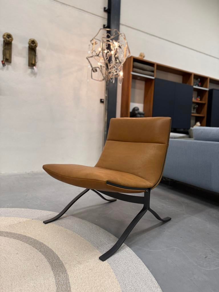 Nieuw Eyye Juno Fauteuil Loxton leer Cave Design stoel, Nieuw, Design on Stock, 50 tot 75 cm, Leer