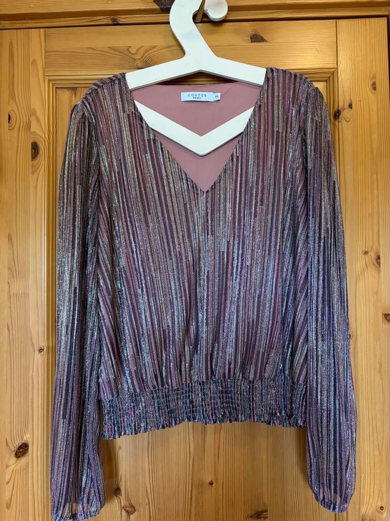 Top elastiek onderin glitte XXL costes rebel oto 61 lg 61, Maat 42/44 (L), Ophalen of Verzenden, Zo goed als nieuw, Lange mouw