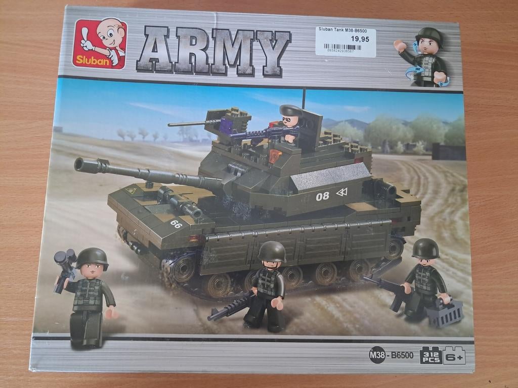 Sluban Army Tank M38-B0500 Bouwset - 312 Stuks, Ophalen of Verzenden, Nieuw, Overige merken