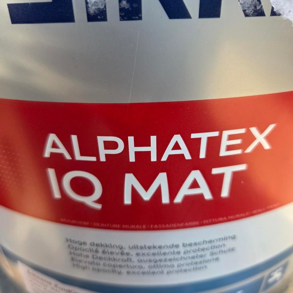 Sikkens alphatex IQ mat ral 9010(wit), 5 tot 10 liter, Wit, Nieuw, Ophalen of Verzenden