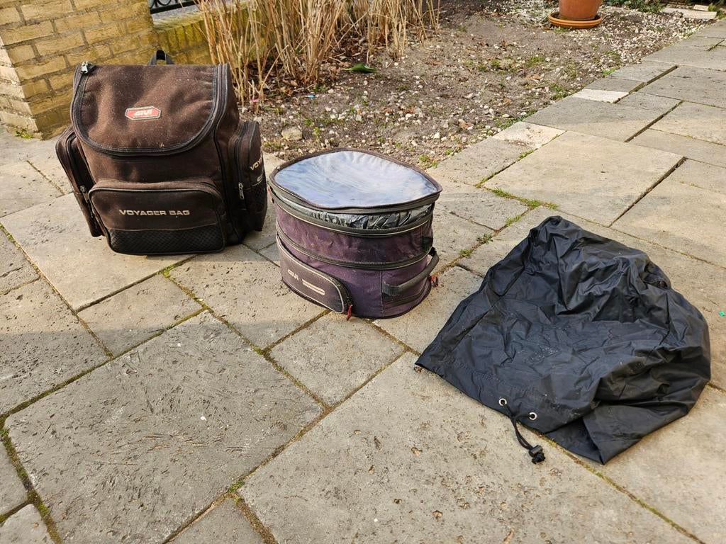 Motor rugtas en topkoffer Givi, Motoren, Accessoires | Koffers en Tassen, Ophalen of Verzenden, Gebruikt