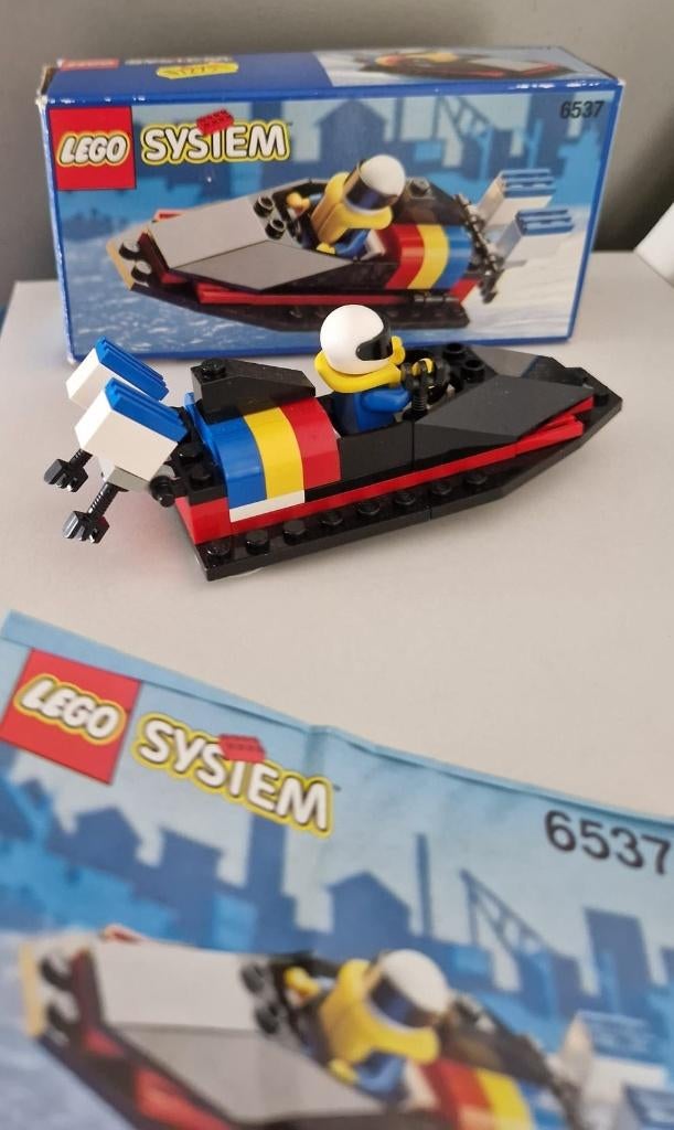 Lego 6537 Hydro Racer 1994, Ophalen of Verzenden, Gebruikt, Complete set, Lego